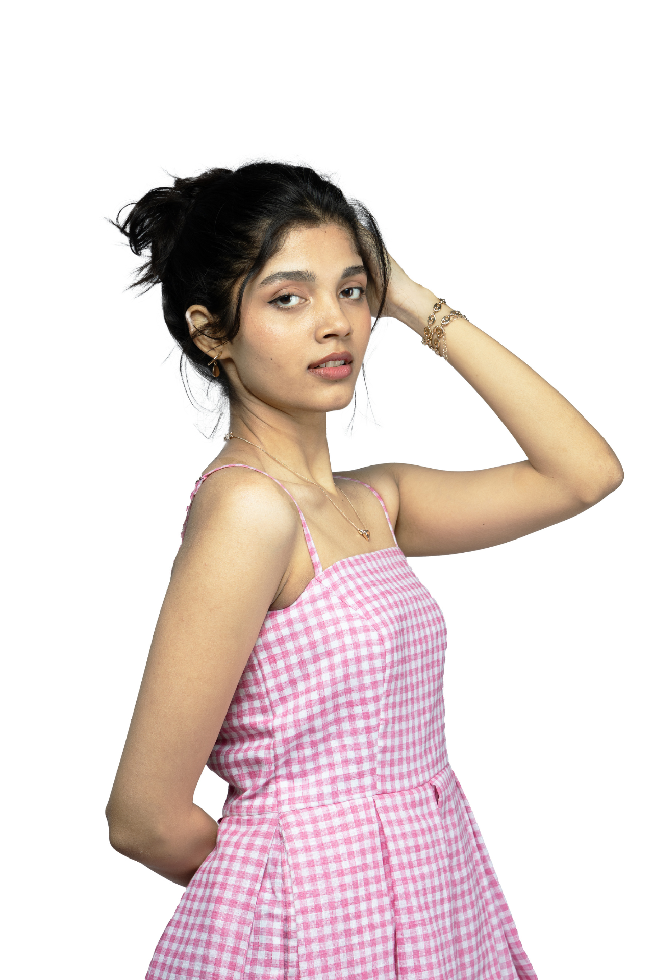 Gingham Midi Dress