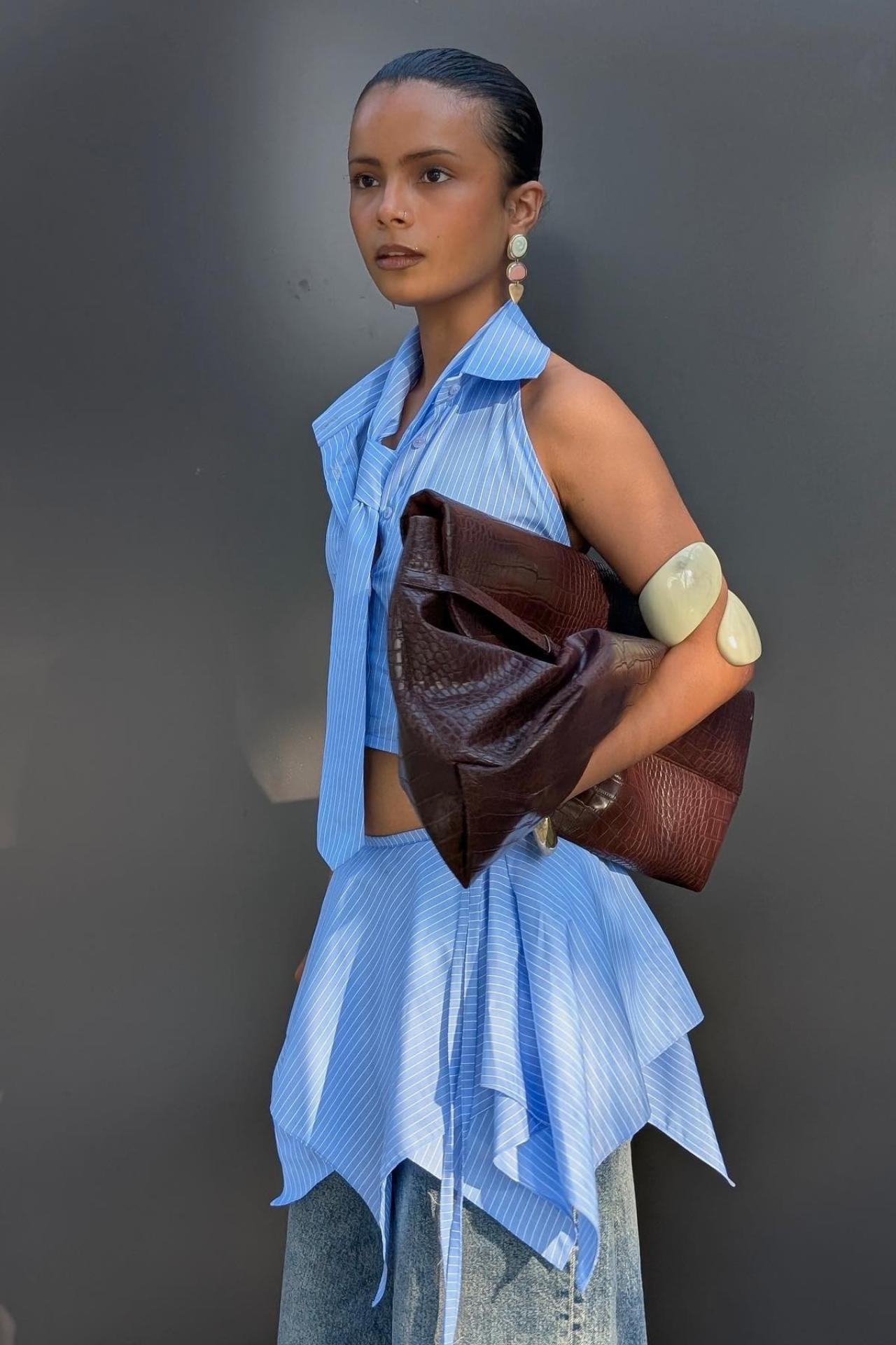 Hem Skirt And Backless Top