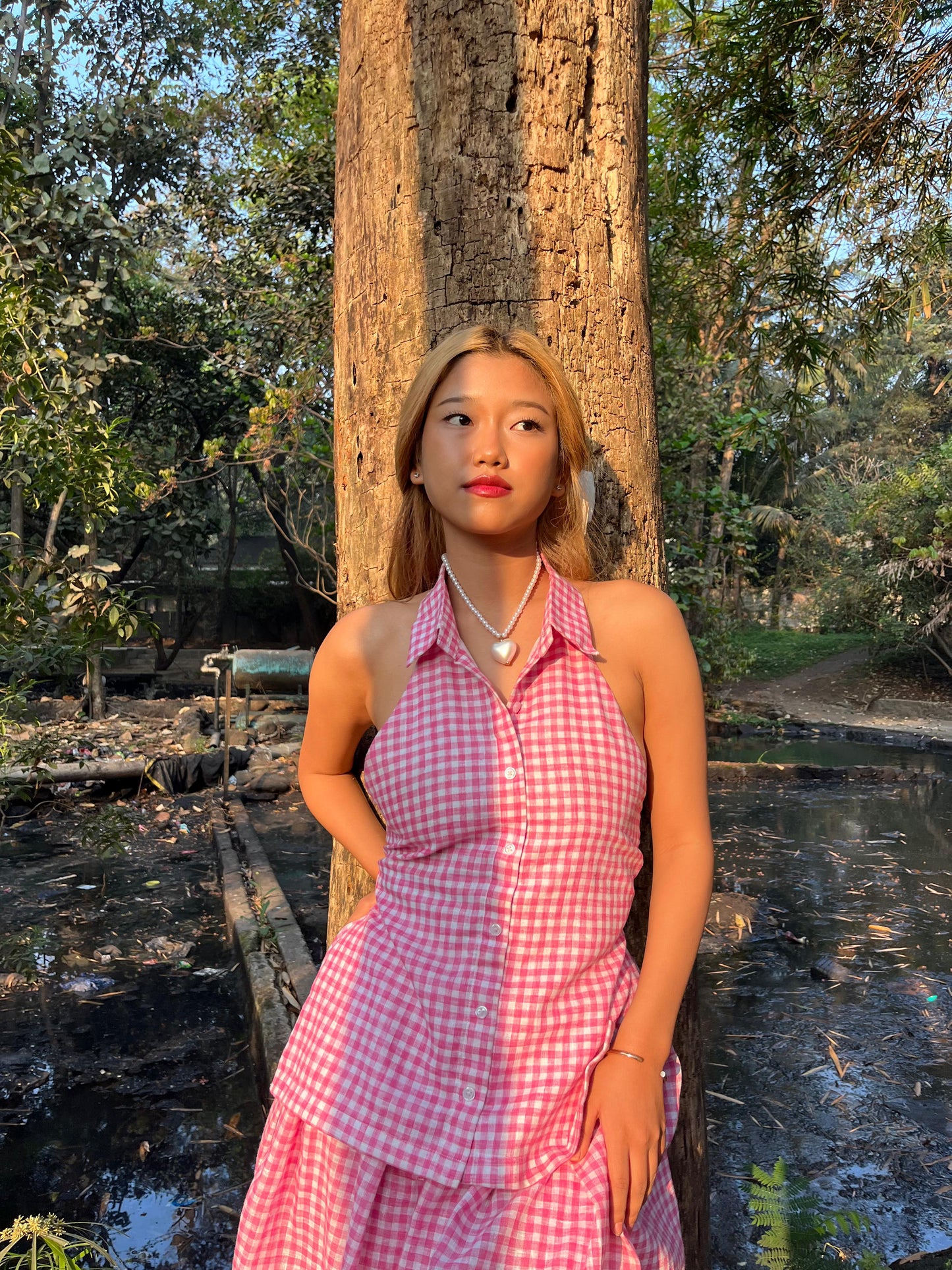 Gingham Glow Top