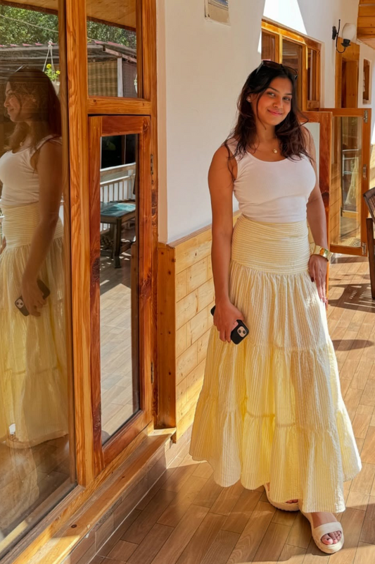 Yellow Stripes Skirt