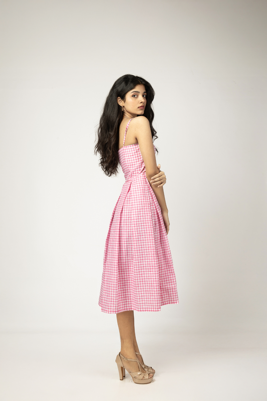 Gingham Midi Dress