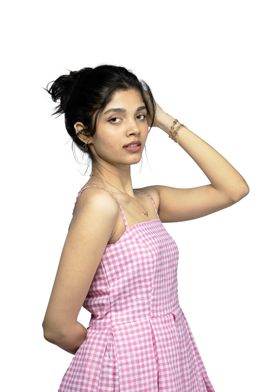 Gingham Midi Dress