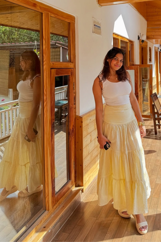 Yellow Stripes Skirt